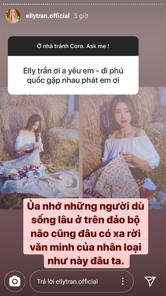 Cách đây ít giờ, Elly Trần có cuộc giao lưu với fan thông qua tính năng hỏi đáp của Instagram. Trong rất nhiều câu hỏi được gửi đến, một lời đề nghị khiếm nhã đã xuất hiện khiến bà mẹ hai con phản ứng gay gắt. Theo đó, một người đàn ông lạ mặt nói lời yêu Elly Trần, dù trước đó chưa từng quen biết nhau. Người này còn gạ nữ diễn viên đi Phú Quốc cùng mình. Sau khi nhận được lời tỏ tình sỗ sàng, người đẹp đã nhanh chóng phản hồi cực phũ phàng.