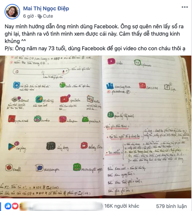 Bài chia sẻ của cô gái.