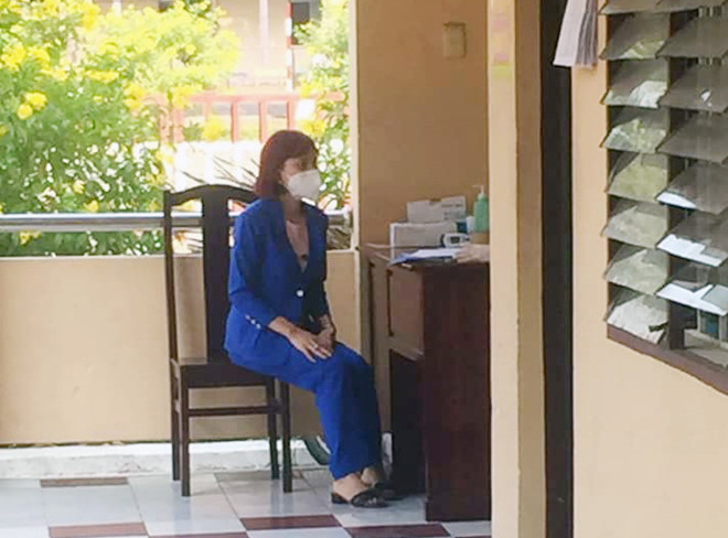 Cô N. tại trung tâm cách ly tập trung ở Bình Dương.