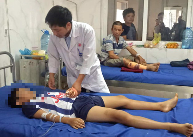 Bệnh nhi đang được điều trị, theo dõi tại bệnh viện.