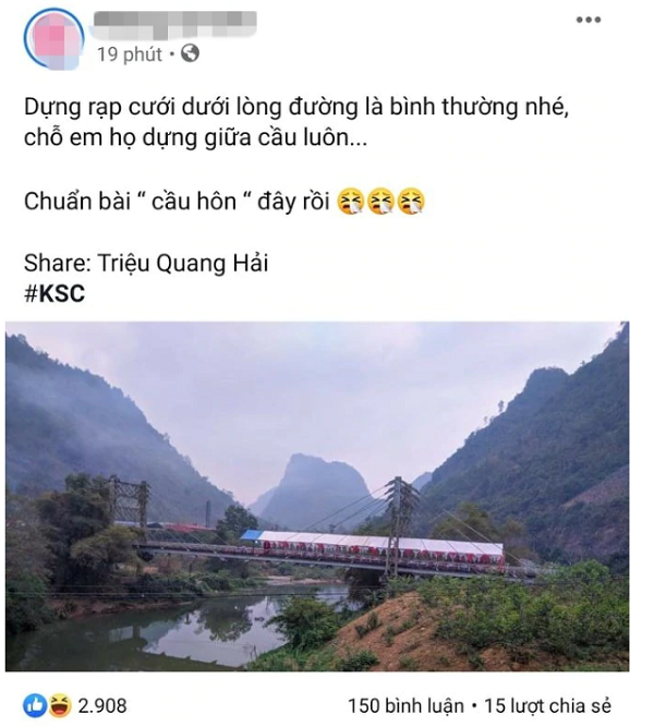 Bài chia sẻ gây xôn xao trên MXH.