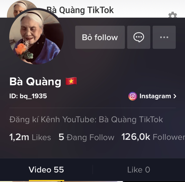 Kênh Tiktok của cụ bà 86 tuổi có rất nhiều lượt theo dõi.
