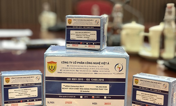 Hình ảnh bộ sinh phẩm xét nghiệm nCoV. Ảnh: BN.