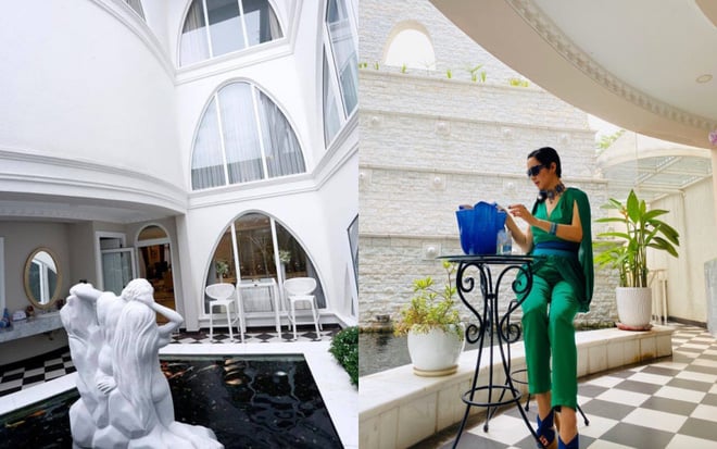 Căn biệt thự có 4 tầng lầu, trong đó khu đại sảnh sức chứa lên đến 200 người.