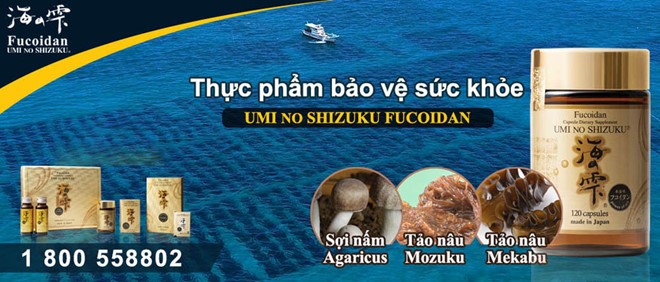 Sự kết hợp hài hòa từ chiết xuất tảo nâu Mozuku, chiết xuất tảo nâu Mekabu, bột tinh chế từ nấm Agaricus