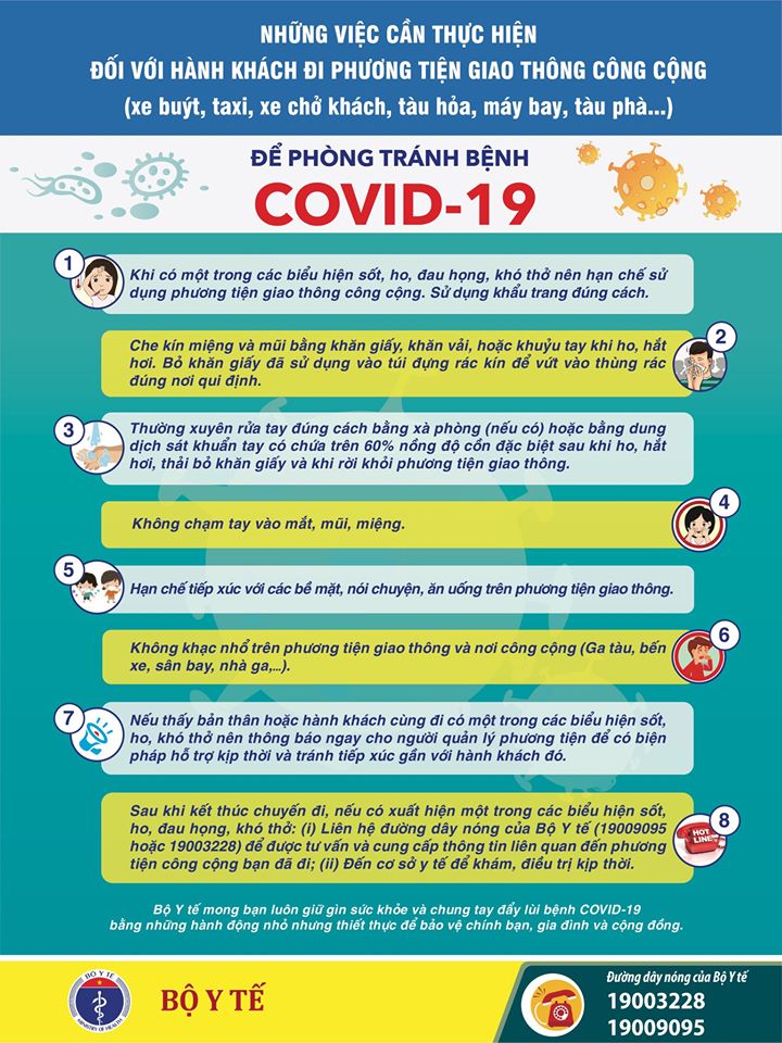 8 lưu ý cho các hành khách đi phương tiện giao thông công cộng mùa dịch covid-19.