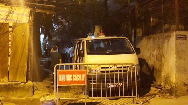   Khu vực cách ly tại ngách 59/165 phố Cầu Giấy