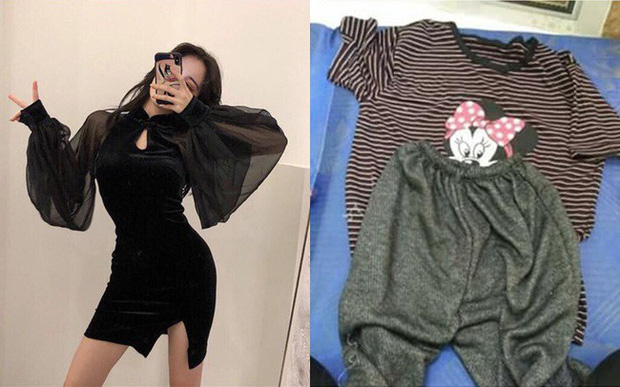 Cô gái này mau váy nhưng lại nhận về bộ đồ mặc ở nhà.