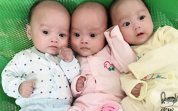 3 nhóc tỳ dễ thương của anh Đông, chị Huyền.