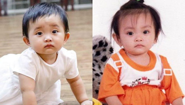 Ảnh của Anna và Phan Hiển ngày nhỏ cũng y chang luôn.