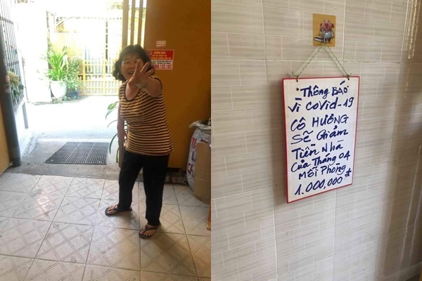 Cô chủ trọ giảm tiền phòng cho người thuê giữa mùa dịch.