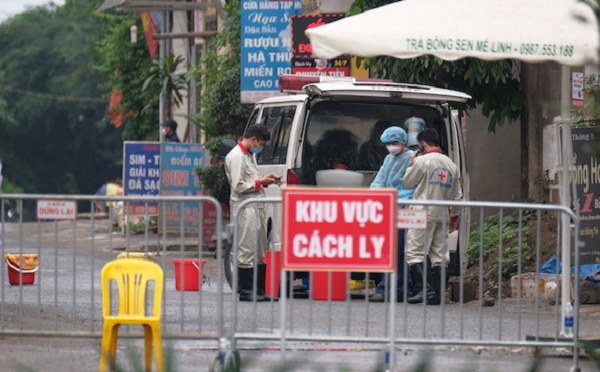 Cách ly thôn Hạ Lôi, Mê Linh 28 ngày.