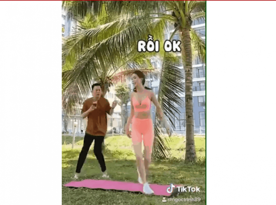Được vài kiểu “sống ảo”, cô nàng đã ok và kết thúc buổi tập của mình chỉ trong tích tắc.