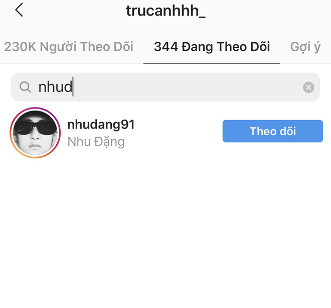 Cả hai follow nhau trên Instagram.