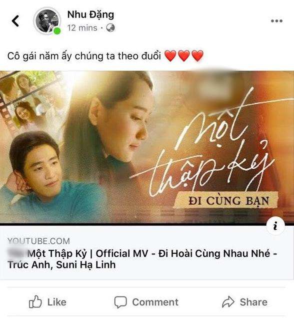Mới đây nhất, Nhu Đặng chia sẻ một đoạn clip về Trúc Anh với chú thích ẩn ý và không quên để lại nhiều icon trái tim cực tình tứ.