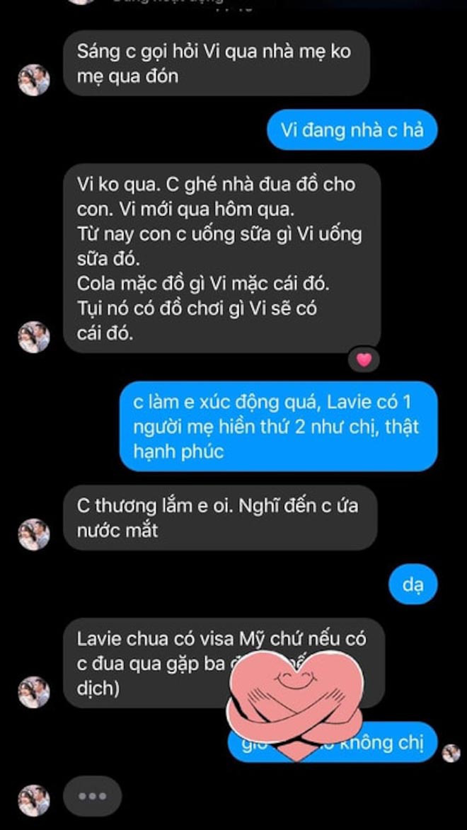 Mới đây, Minh Nhựt – người quản lý một thời của cố nghệ sĩ Mai Phương vừa chia sẻ đoạn tin nhắn xúc động với Ốc Thanh Vân. Trong cuộc trò chuyện, Ốc Thanh Vân gọi bé Lavie – con gái của Mai Phương và Phùng Ngọc Huy là con và cho biết: “Từ nay con chị uống sữa gì, Lavie uống sữa đó. Tiết lộ này càng khiến khán giả thấy rằng tình cảm của Ốc Thanh Vân và Mai Phương thật sự vô cùng trân quý.