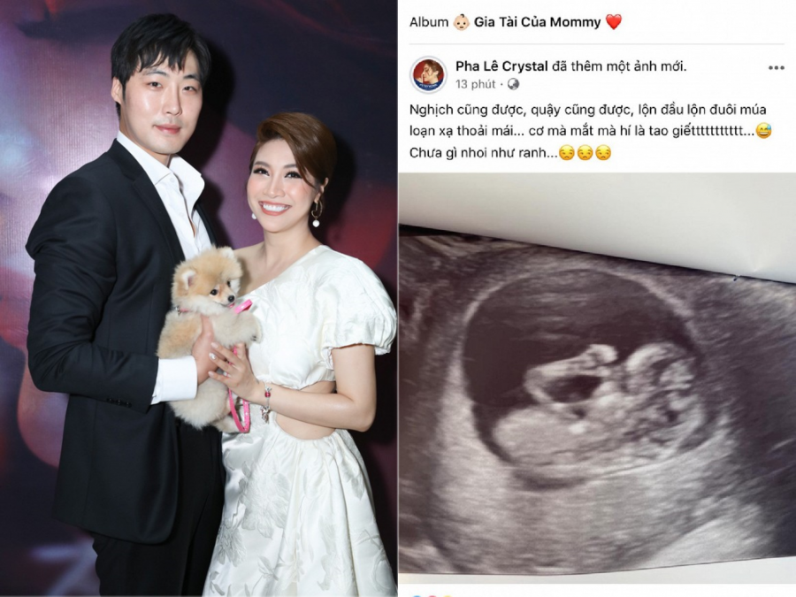 Mới đây, Pha Lê đăng ảnh siêu âm công khai chuyện mang bầu với bạn trai người Hàn, cô hài hước cho rằng con nghịch cũng được nhưng đừng có mắt hí. Được biết, bạn trai cô tên là Emmanuel Shin. Anh từng tốt nghiệp đại học ở Mỹ và hiện làm giám đốc một công ty tại Việt Nam. Anh sở hữu vẻ ngoài điển trai cùng chiều cao 1,87m.