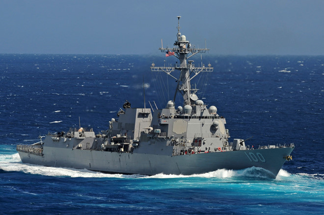 Tàu khu trục USS Kidd của Hải quân Mỹ. Ảnh: REUTERS