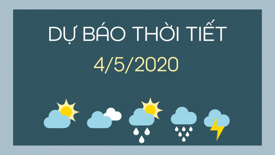 Dự báo thời tiết ngày và đêm 4/5, Trung tâm Dự báo Khí tượng Thủy văn Quốc gia cho biết các khu vực trên cả nước ngày nắng, có nơi nắng nóng trên 37 độ C
