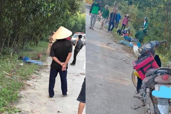 Hiện trường xảy ra vụ tai nạn khiến 4 nữ sinh thương vong.  