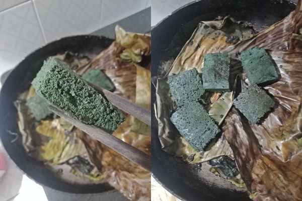 Món trứng rán lá mơ 