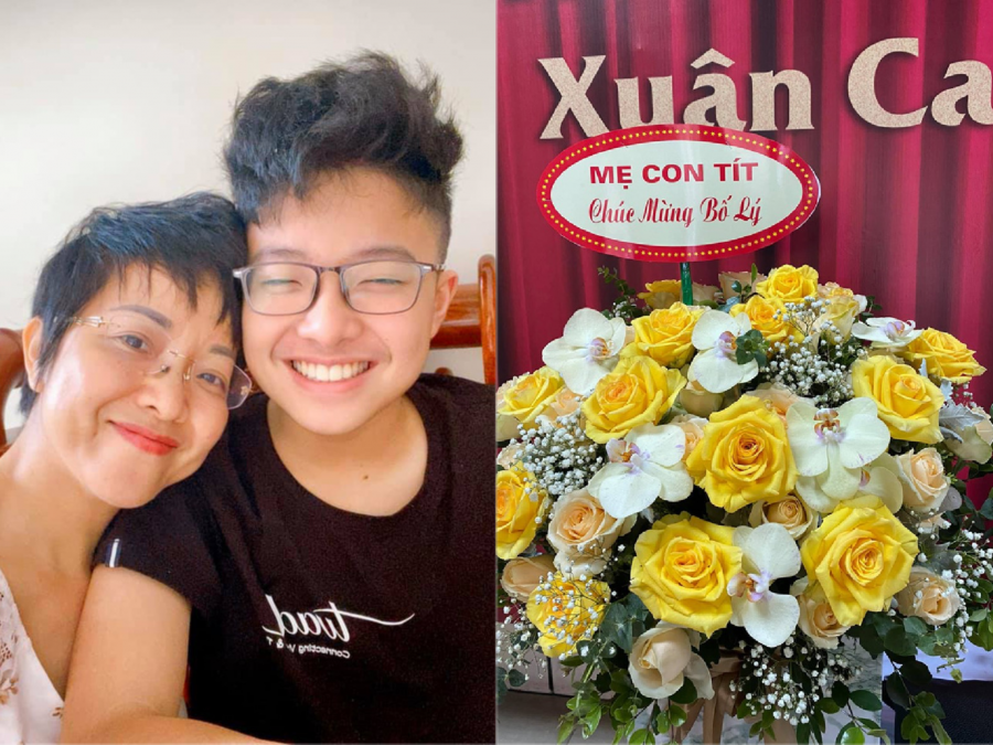 Không thể có mặt trong buổi lễ bổ nhiệm vị trí mới của Công Lý nhưng vợ cũ - MC Thảo Vân đã có hành động chứng tỏ mối quan hệ khắng khít. Cụ thể, hai mẹ con Thảo Vân đã gửi hoa đến cho anh cùng câu nhắn 