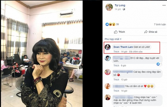 Xem ảnh của Tự Long, chính diva Thanh Lam cũng phải công nhận là rất giống.