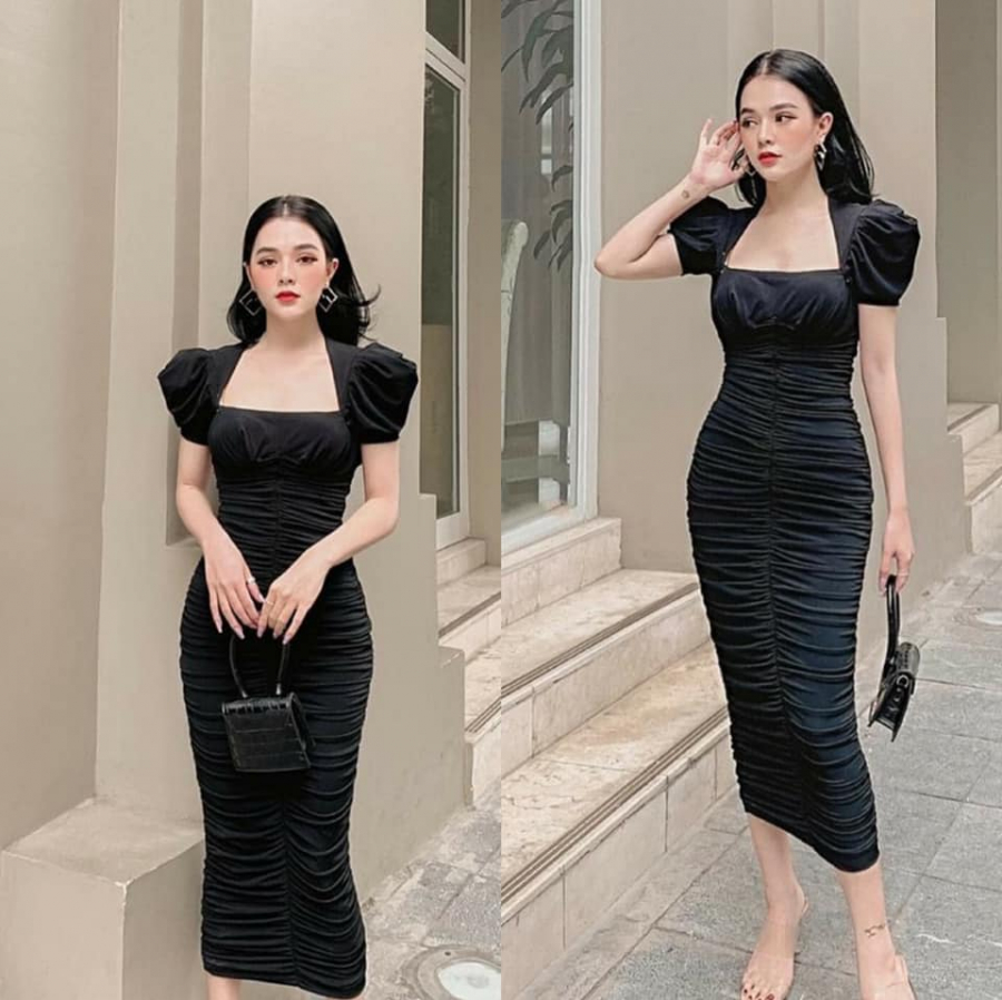 Với những cô nàng thích chi tiết rườm rà thì kiểu váy vải nhúm như váy dự tiệc như thế này sẽ là lựa chọn rất thú vị