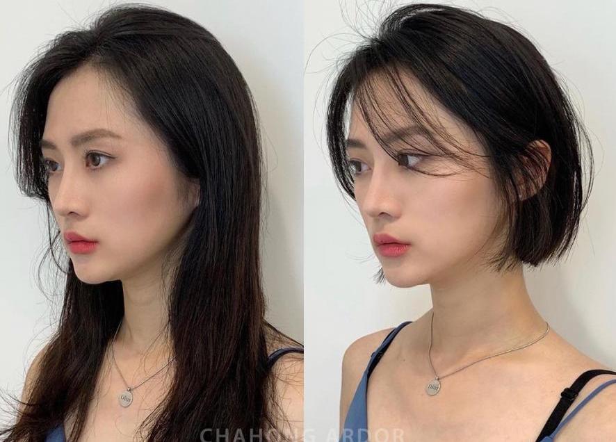 Tóc bob layer ngang cằm và ôm mặt