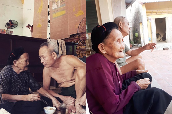 Cụ ông dành phần lớn thời gian để chăm sóc và ở bên cụ bà.