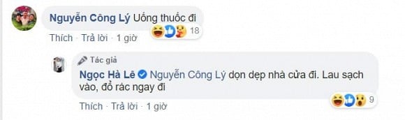 Bị NS Công Lý nói uống thuốc đi, Ngọc Hà liền để lại bình luận 'đáp trả' ngay.