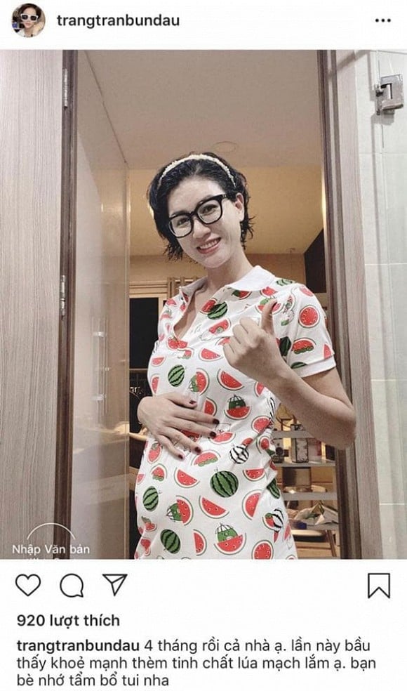 Cựu mẫu gây xôn xao với hình ảnh bụng to như mang bầu trước đó.