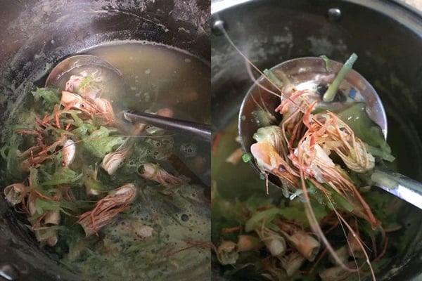 Nhìn nồi canh bầu mà ai cũng phải bật cười.