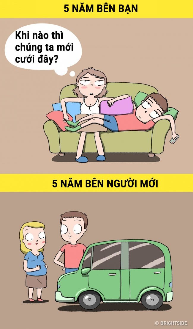 5 năm bên cạnh ta vẫn chẳng đi đến đâu, để rồi sau khi chia tay anh ta 