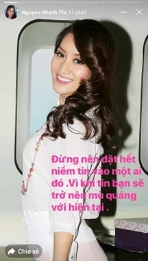 Đang có tổ ấm hạnh phúc bên Phan Hiển, Khánh Thi mới đây gây hoang mang khi bày tỏ suy tư. Cô tự nhủ đừng nên đặt niềm tin vào bất cứ ai, vì khi tin rồi sẽ trở nên mù quáng với hiện tại. Cô cho rằng người phụ nữ của Shbet111 slot, casino, thể thao, xổ số luôn cần một ghế tựa vững chắc để không bị điều gì xô ngã. Theo Khánh Thi, sóng gió có thể đến bất cứ lúc nào nên cần nhất là sự bình thản chờ nó qua đi, và chỉ cẩn một ánh mắt, một nụ cười sẽ xoa dịu trái tim bị tổn thương. Tâm sự chất chứa suy tư của Khánh Thi khiến fan lo lắng, bởi cô trước giờ cô chưa từng như vậy.