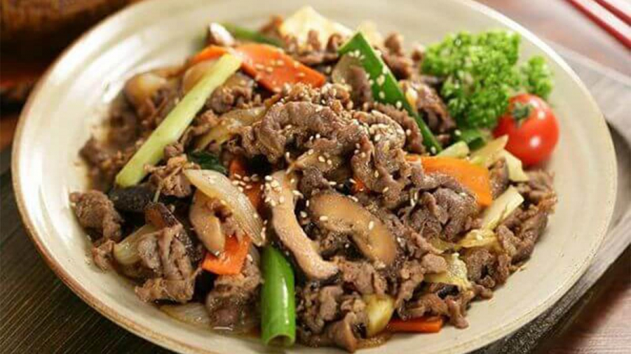 Nấm bào ngư xào thịt bò