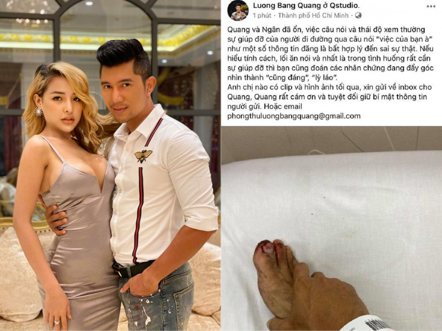 Mới đây, MXH truyền tay nhau hình ảnh nam nhạc sĩ Lương Bằng Quang cùng bạn gái Ngân 98 bị hành hung ngoài đường. Theo người chụp kể lại, cặp đôi bị một nhóm khoảng 10 người vây quanh và tấn công dẫn đến té xuống đất vì quá đau. Một vài người dân ra hỏi thăm thì bị hỏi ngược lại bằng giọng thách thức. Lương Bằng Quang đã nhanh chóng đăng status cập nhập tình hình hiện tại của mình và Ngân 98. Anh cho biết cả hai vẫn ổn, đồng thời đính chính thái độ xem thường sự giúp đỡ của người đi đường và câu nói 