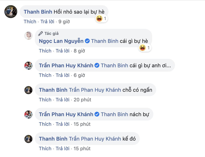 Mới đây, Ngọc Lan chia sẻ hình ảnh thuở bé vô cùng bụ bẫm. Cô còn đăng cả dòng trạng thái nói về khuyết điểm của mình. Điều này thật sự gây bất ngờ, bởi lẽ, nghệ sĩ luôn viết về cái tốt của bản thân, riêng nữ diễn viên lại dám phơi bày những khuyết điểm hình thể. Dưới phần bình luận, nhiều bạn bè của Ngọc Lan để lại lời trêu ghẹo cô nàng. Trong đó, đáng chú ý nhất là chồng cũ của cô, diễn viên Thanh Bình. Anh và diễn viên Huy Khánh bắt tay kể thêm những điều chưa đẹp của cô. Tuy nhiên, ai cũng hiểu, đây chỉ là màn đùa giỡn còn thực tế, Ngọc Lan và Thanh Bình vẫn là những người bạn tốt sau ly hôn.