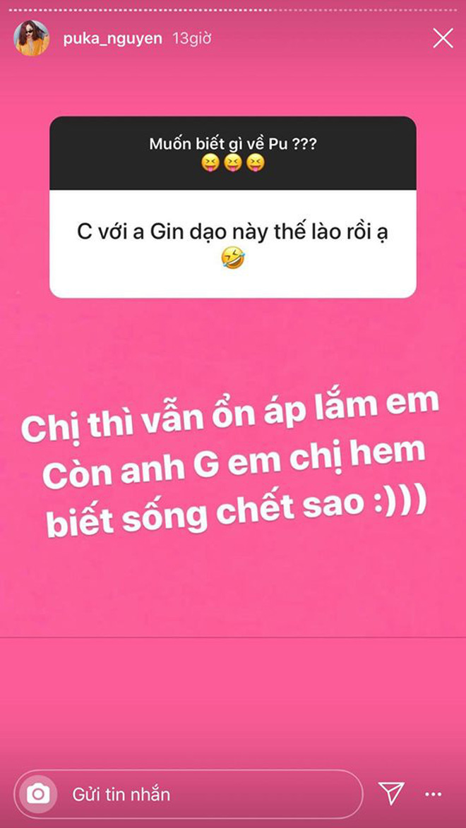 Các câu hỏi né tránh và phần đáp trả hài hước của Puka khi bị hỏi chuyện về 