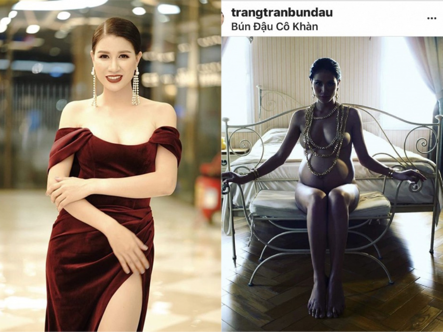 Mới đây, trên trang instagram, Trang Trần lần đầu khoe hình ảnh cực độc khi đang mang thai ở những tháng cuối thai kì. Có thể dễ dàng nhận ra thần thái của siêu mẫu vẫn vẹn nguyên như hồi cô mới gia nhập làng giải trí. Bức ảnh chụp cựu người mẫu không mảnh vải che thân nhưng khéo dùng phục kiện che chắn những điểm nhạy cảm và dáng ngồi tinh tế đủ khoe những gì cần khoe. Ai nấy đều trầm trồ bởi bức hình toát lên được thần thái cuốn hút và sự mạnh mẽ của người phụ nữ mang thai, sắp bước vào cuộc chiến sinh tử vì thiên thần nhỏ sắp chào đời.