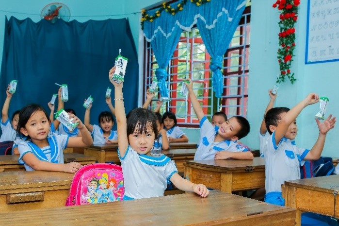 Chương trình giúp cải thiện dinh dưỡng cho các em, để các em có thêm năng lượng học tập, vui chơi, góp phần nâng cao thể lực.