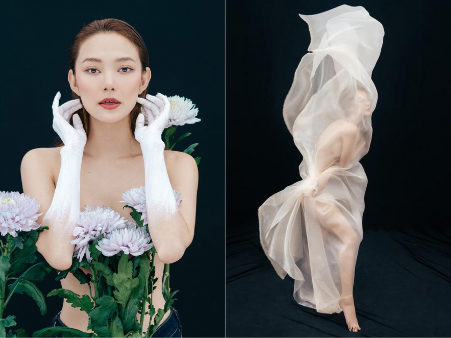 Mới đây, Minh Hằng vừa tung bộ ảnh bán nude táo bạo để khoe trọn đường cong gợi cảm cùng vòng 1 quyến rũ. Qua những tấm hình có thể thấy Minh Hằng đã biết tận dụng lợi thế của bản thân, khoe được phong cách sexy một cách xuất sắc. Minh Hằng đã biến hoá đủ phong cách, từ kín đáo và sang chảnh cho đến táo bạo, gợi cảm. Đặc biệt cô nàng còn cho thấy sự trẻ trung dù đã bước sang tuổi 33. Nhìn thần thái của cô lạnh tanh nhưng body thì thật quyến rũ.