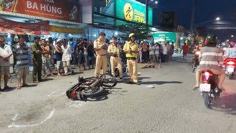 Hiện trường vụ tai nạn (Ảnh: Công an Thành phố Hồ Chí Minh)