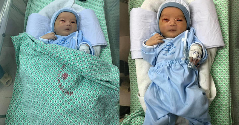 Hiện tại bé tỉnh táo nhưng vẫn còn nhiễm trùng nặng 