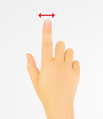 Ngón trỏ mập mạp, to béo.