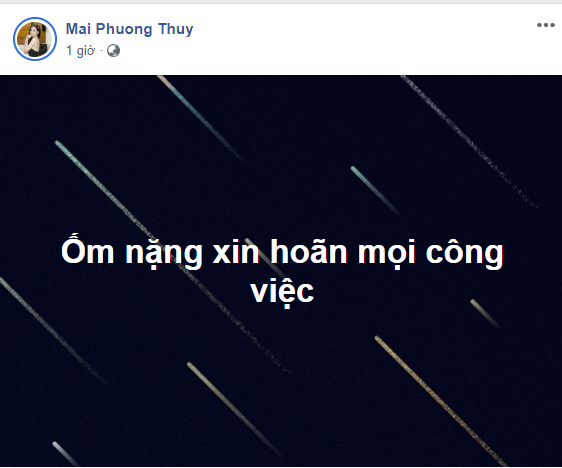 Mới đây, sau thời gian nghỉ dịch và giãn cách xã hội, Mai Phương Thúy đã quay trở lại với công việc. Tuy nhiên chỉ mới vài ngày mà cô nàng đã thông báo đang bị ốm nặng. Nhiều người tỏ ra lo lắng cho sức khỏe của người đẹp và gửi lời động viên cô.