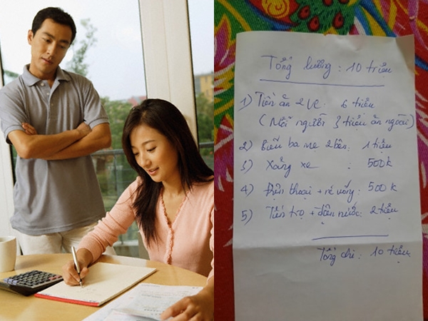 Tháng nào anh chị cũng tiêu hết số tiền mình kiếm được mà không dành dụm được đồng nào (Ảnh minh họa)