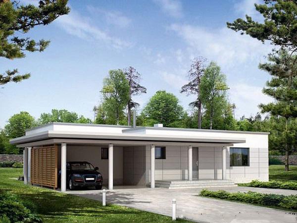 Nhà cấp 4 có gara sân vườn