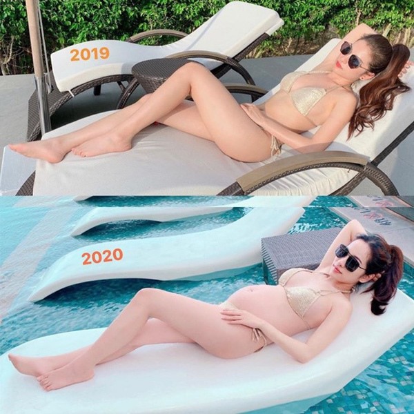 Sara Lưu đang mang thai ở tháng thứ 4 nhưng vẫn rất hấp dẫn