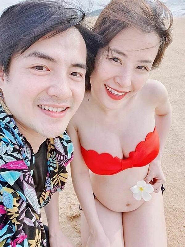 Đông Nhi tròn hơn tăng cân nhanh nhưng rất xinh đẹp ở tháng thứ 4 thai kỳ